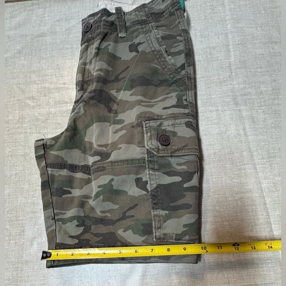 Abercrombie Kids Green Camouflage Cargo Shorts